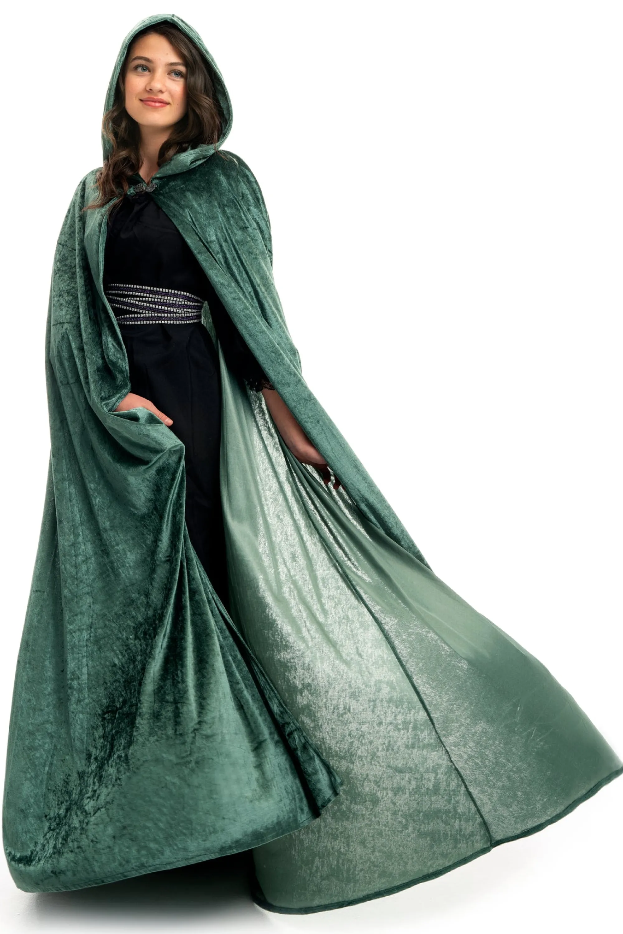 Little Adventures Cloaks>Adult Woodland Green Cloak