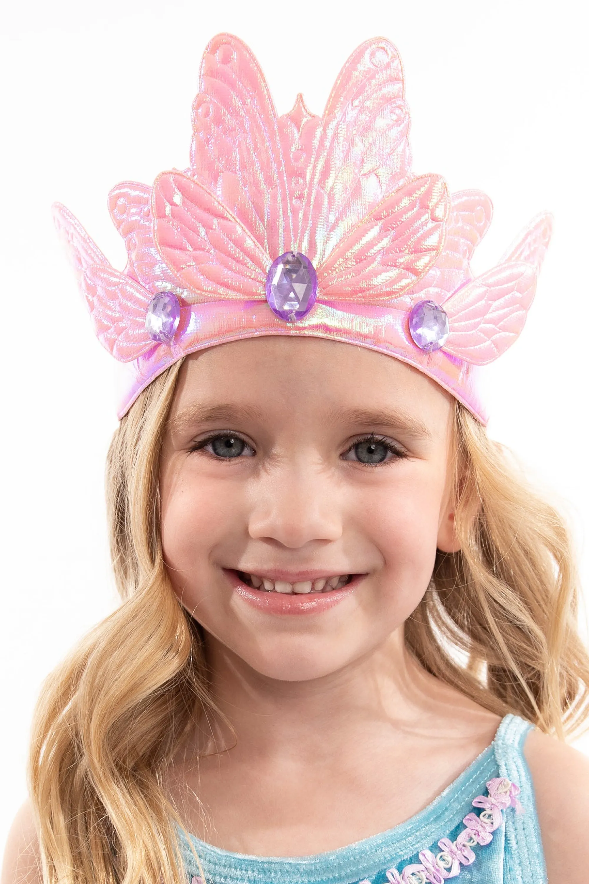 Little Adventures Accessories>Pink Butterfly Soft Crown