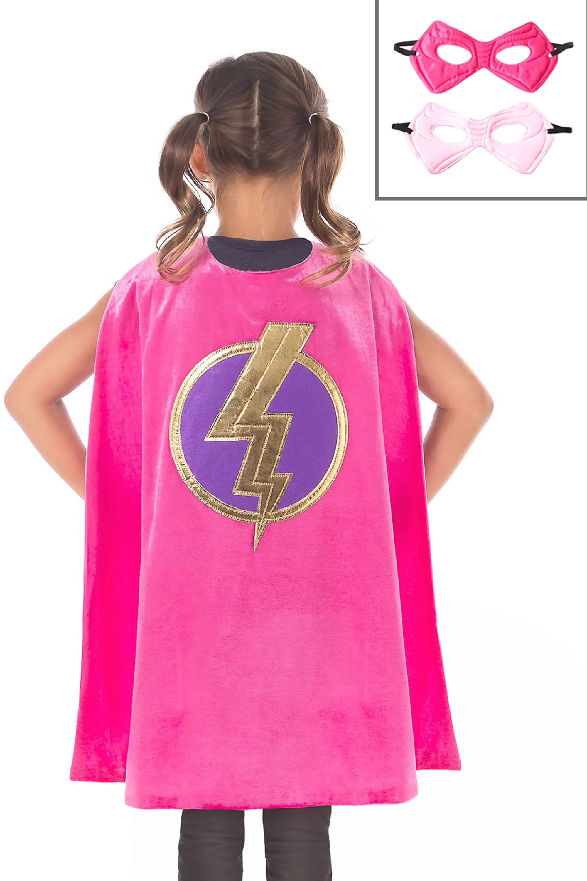 Little Adventures Super Hero>Pink Hero Cape & Mask Set